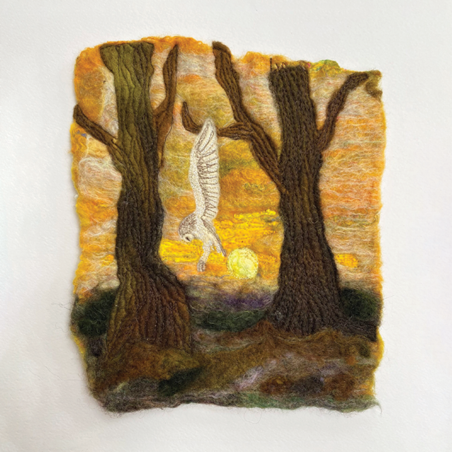 On The Hunt mixed media artwork