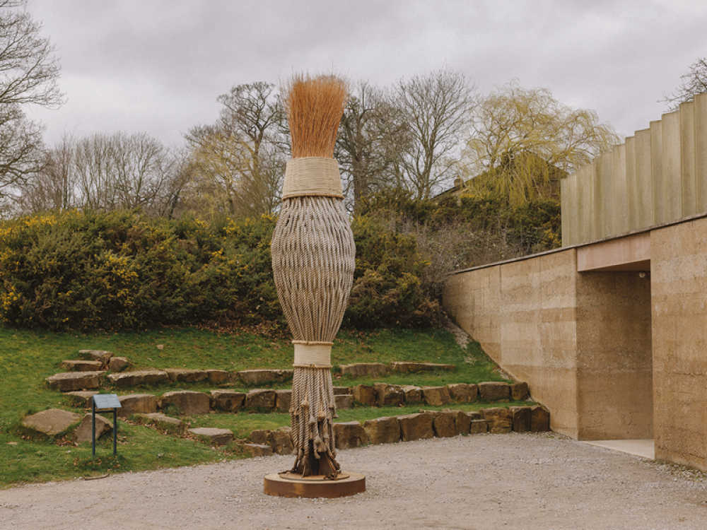 LR Vandy, Dancing in Time, The Ties That Bind Us, 2023. Installation view at YSP, 2026. In collaboration with October Gallery. Photo © India Hobson, courtesy YSP