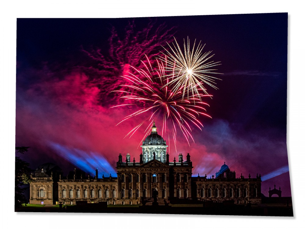 fireworks over Castle Howard