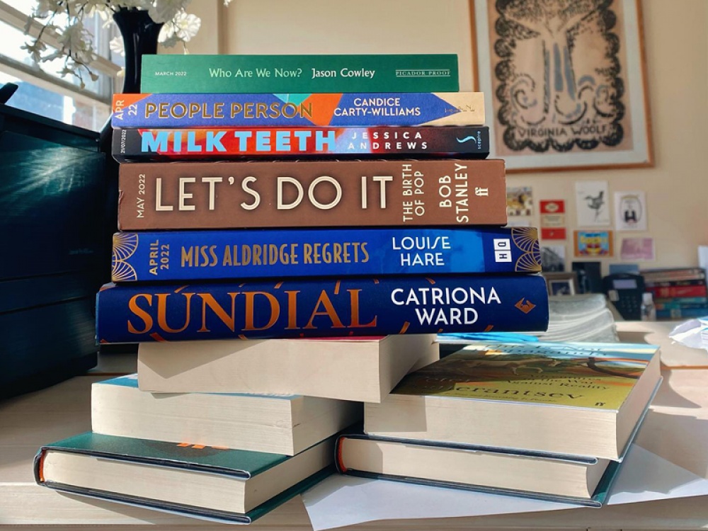 books stacked up