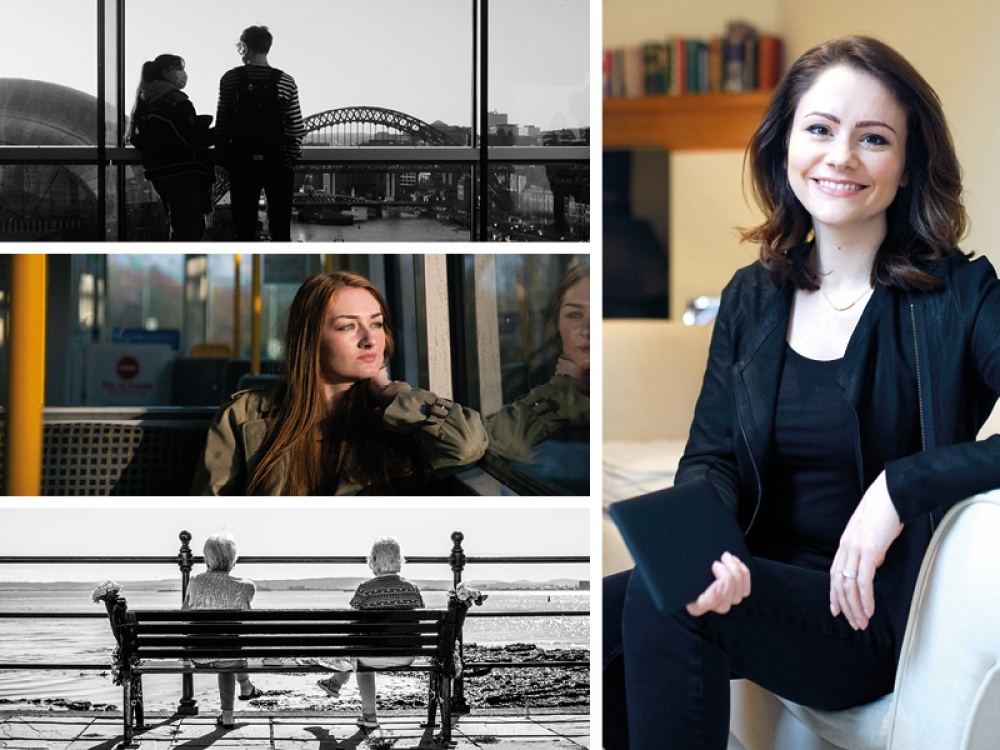 three shortlisted photographs featured in the article and a photograph of LJ Ross