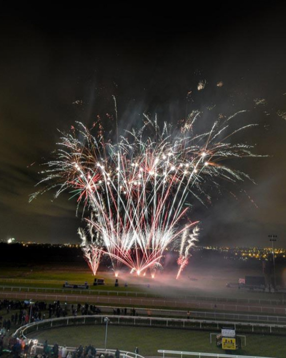 firework display at Newcastle Racecourse