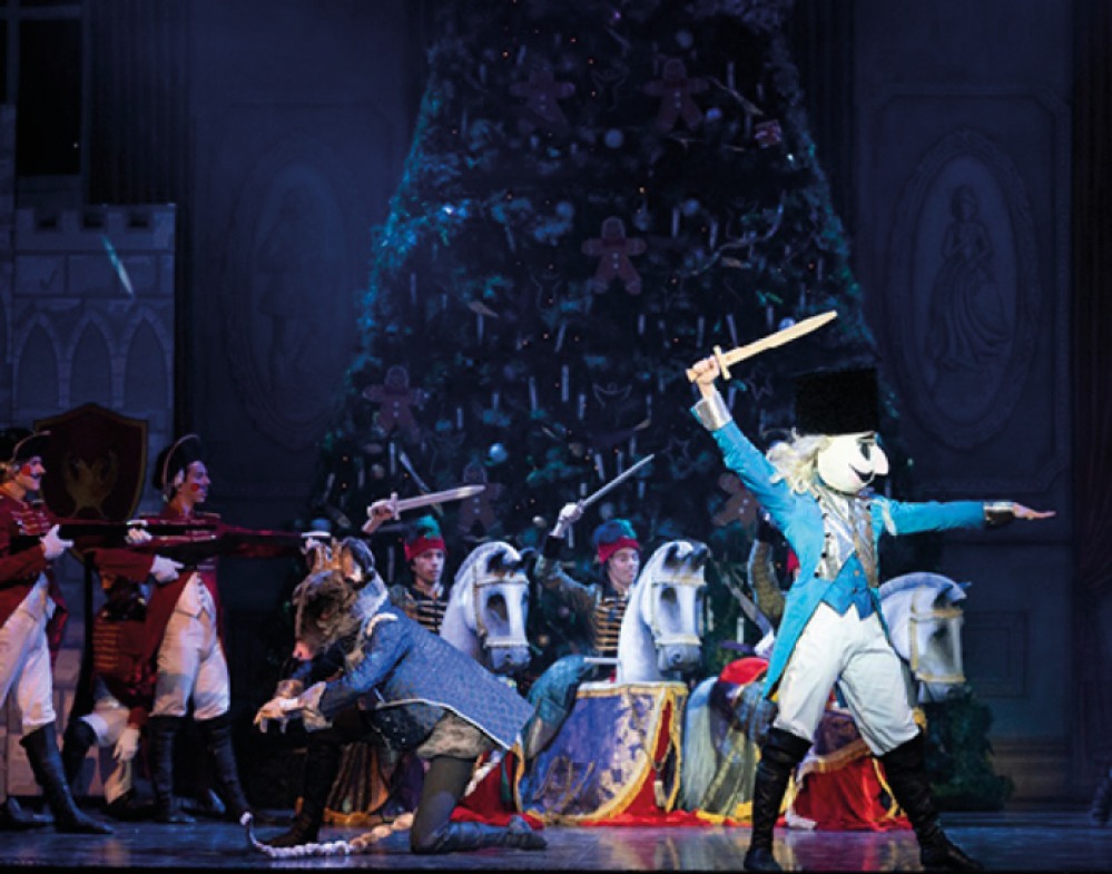 Dancers on stage during a performance of The Nutcracker
