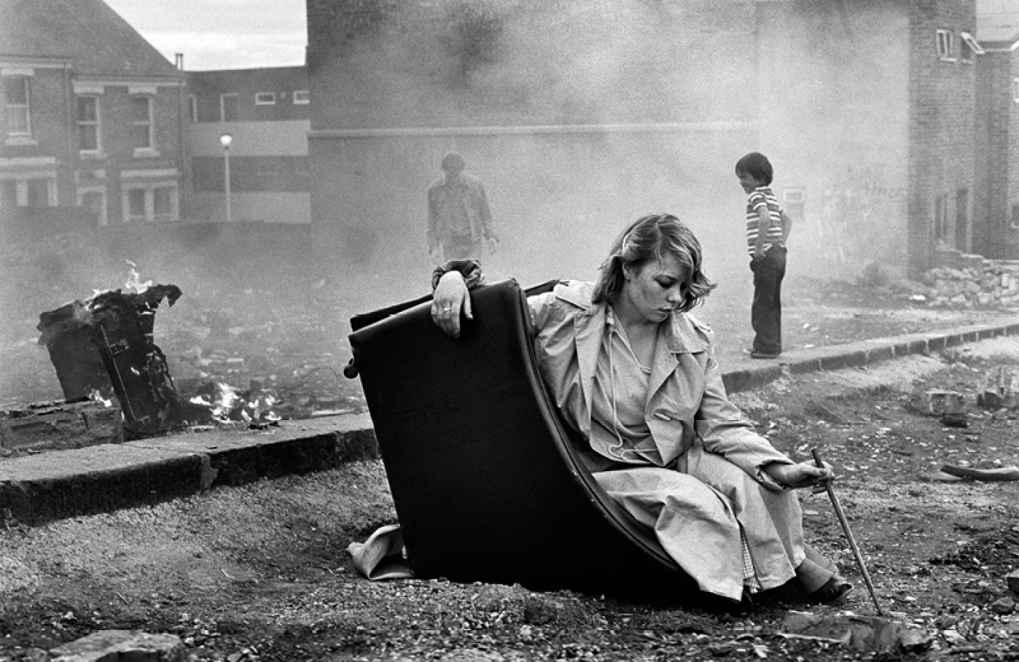 Karen On Overturned Chair, Youth Unemployment (1981) - Tish Murtha (c) Ella Murtha