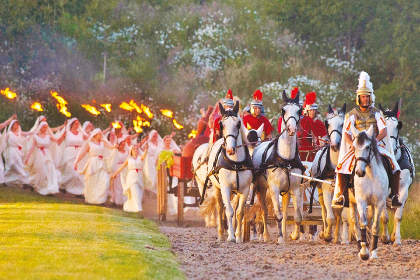 Kynren Romans on horseback