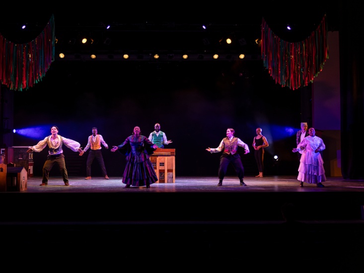 The full cast of Northern Stage's reimagining of Charles Dickens' classic story of ghosts, greed, and goodwill