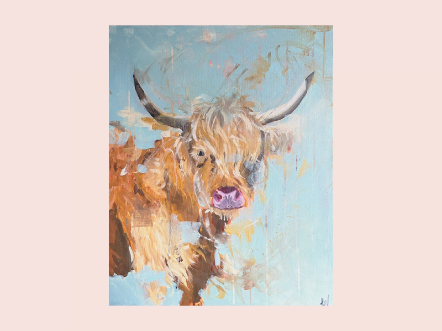 Coo acrylic painting on canvas