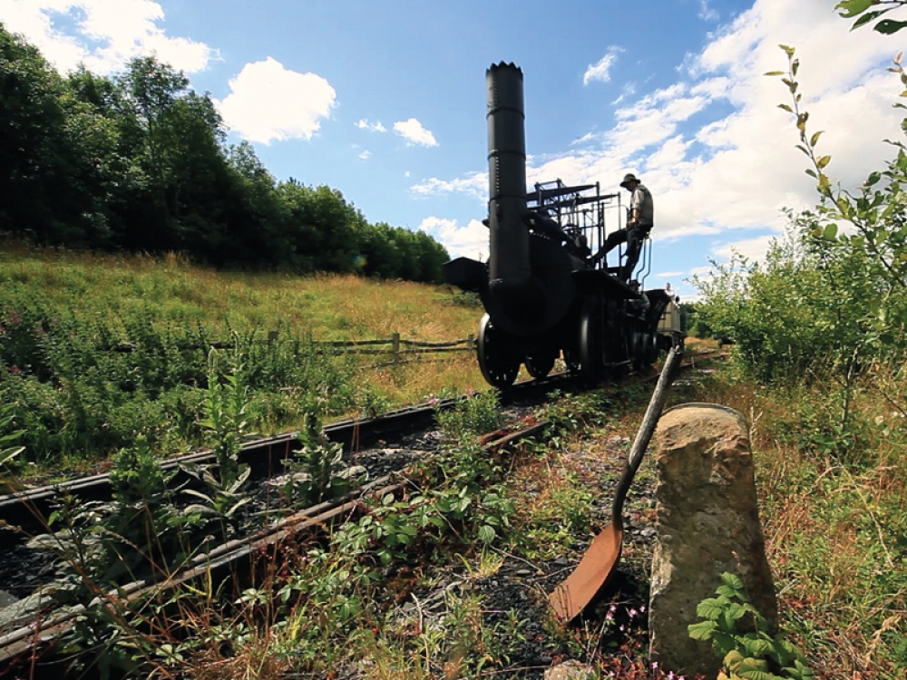 Locomotion No.1 Replica in Steam - Beamish. Courtesy of Lonely Town Film & Media