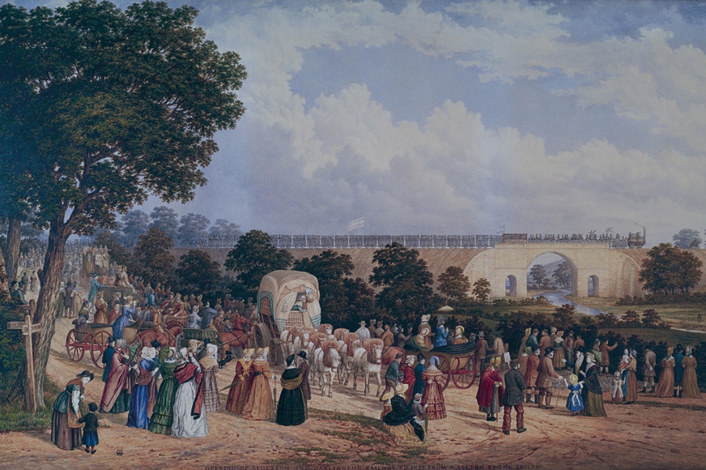 The Opening of the Stockton and Darlington Railway, 1825 by John Dobbin. Image courtesy of Hopetown, Darlington