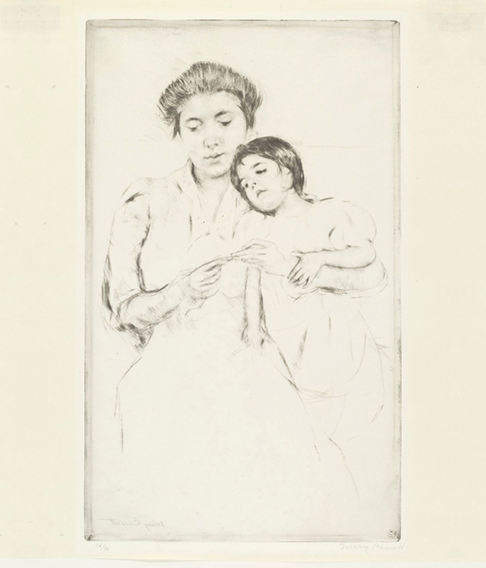 La Leçon de Crochet (The Crochet Lesson) by Mary Cassat (1901) © Victoria and Albert Museum, London