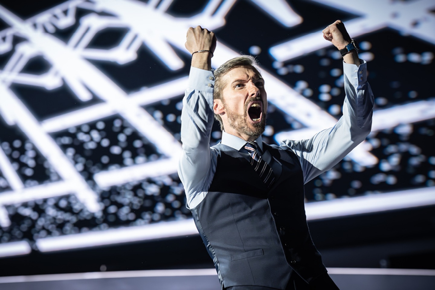 Gwilym Lee (Gareth Southgate) in Dear England (Spring 2025) at the National Theatre © Marc Brenner