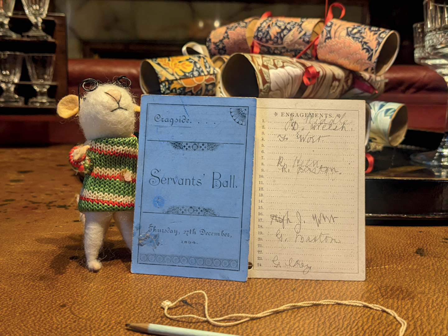 The Servants' Ball card that's inspired this year's Christmas theme at the House. National Trust Images, Sheila Rayson