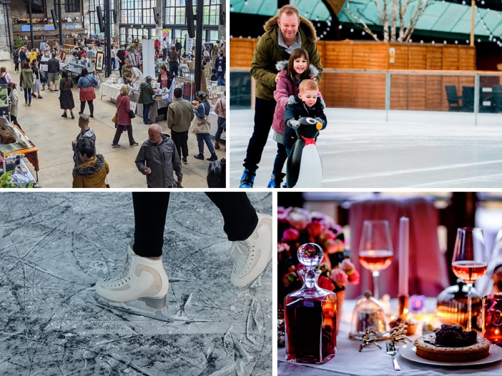 collage of festive images