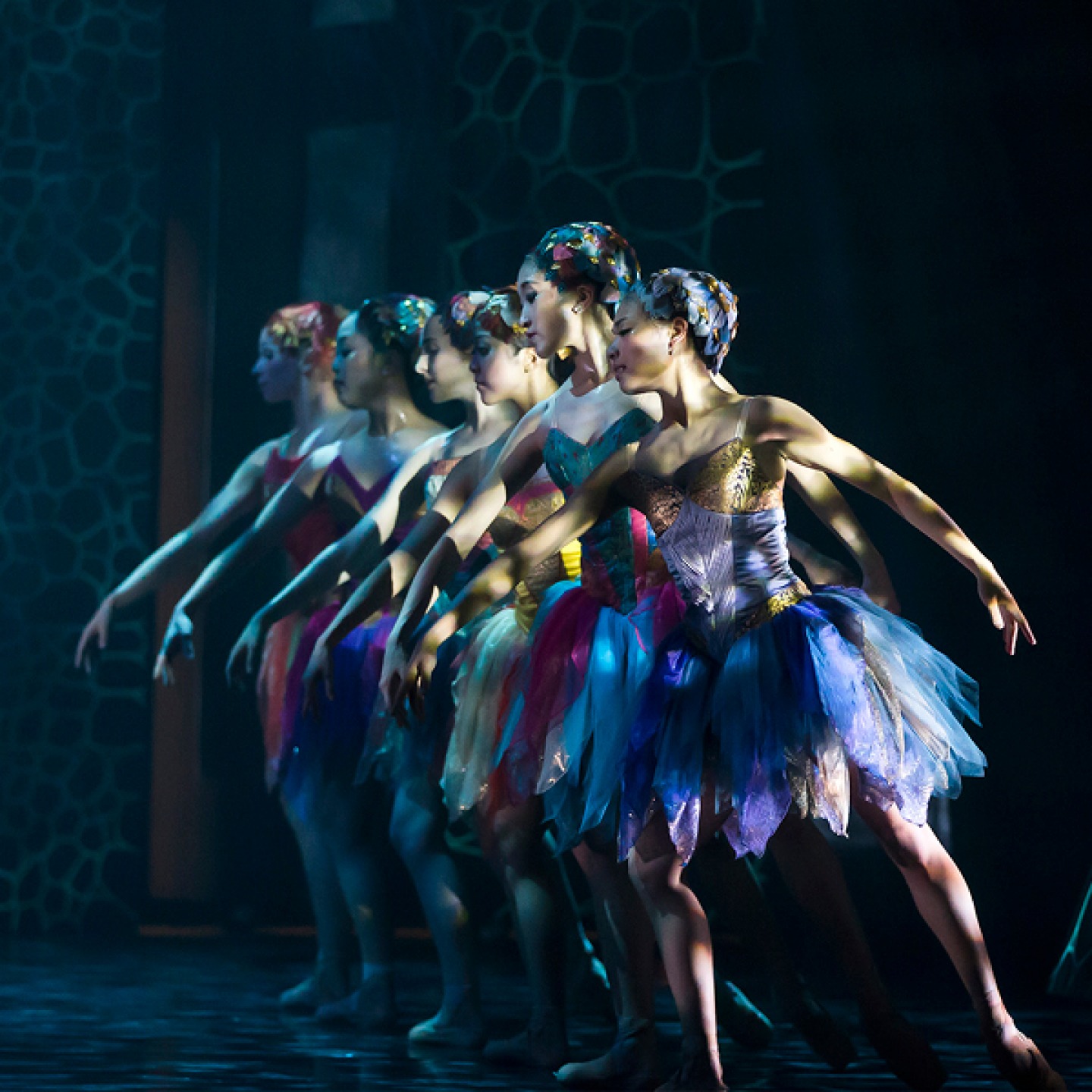 Northern Ballet dancers in Beauty & the Beast. Photo Emma Kauldhar