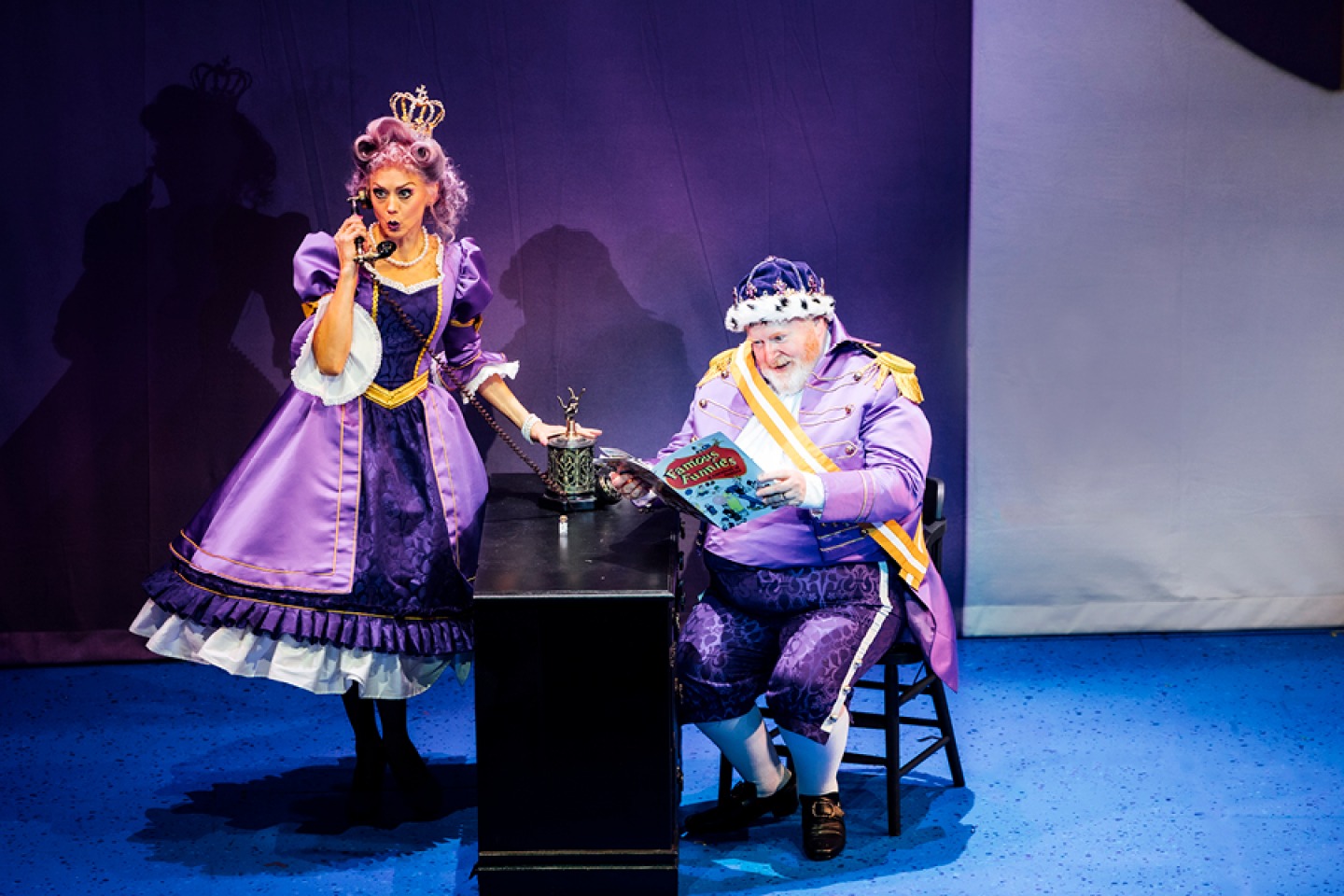 Baron and Baroness taking a call
