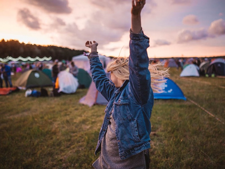 Woman Dancing at a festival