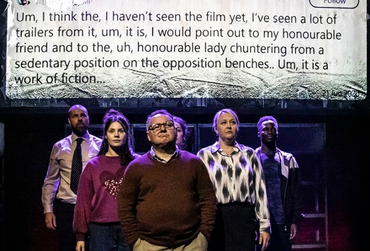 Cast of I, Daniel Blake in the stage premiere at Northern Stage