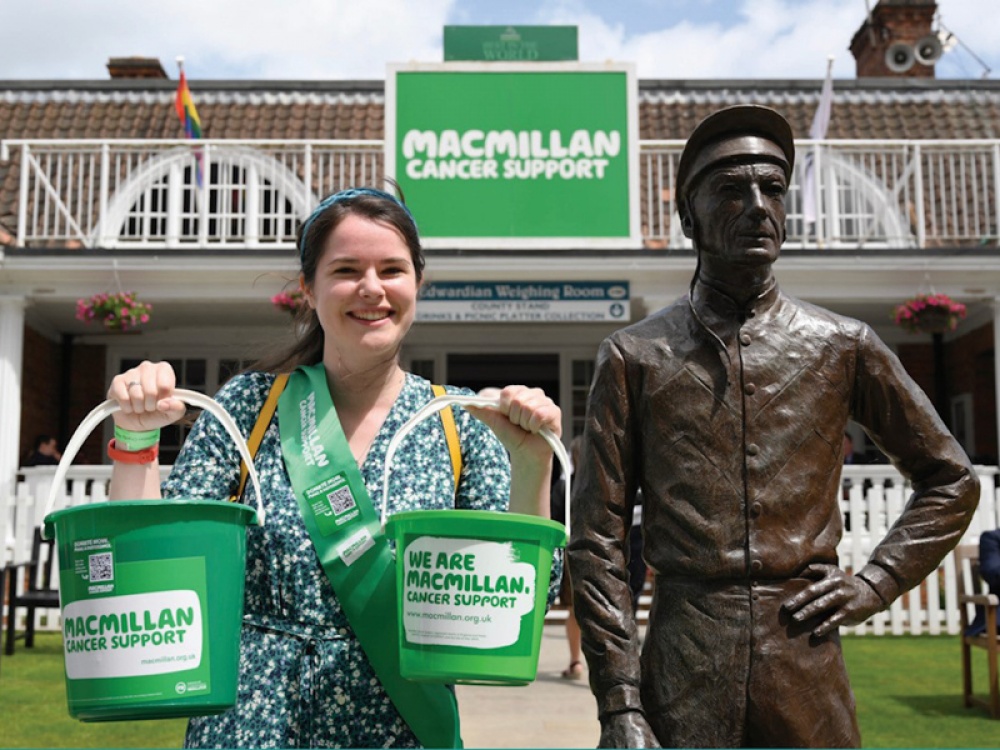Macmillan volunteer fundraiser York Race Course 2022