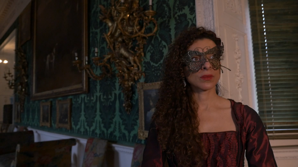 Claire Wild as Cinderella at the ball (in Temple Newsam), Northern Opera Group