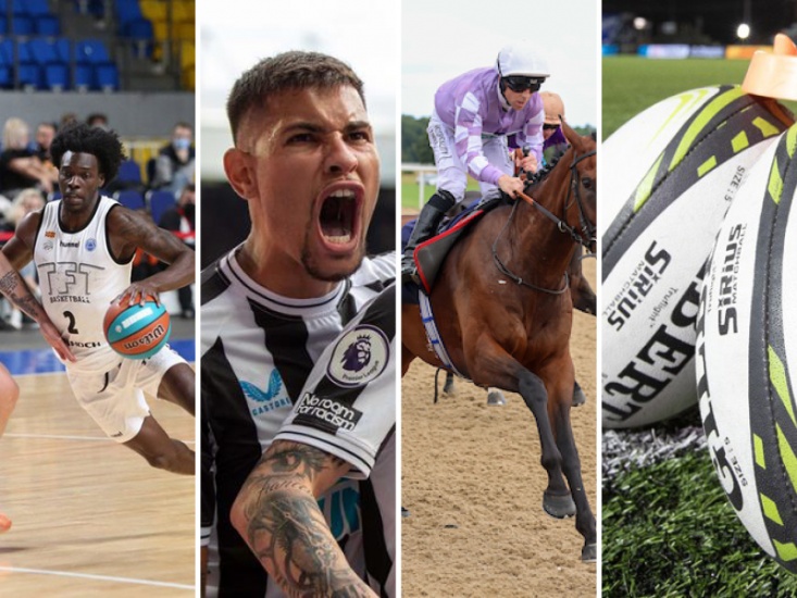 collage of features sports