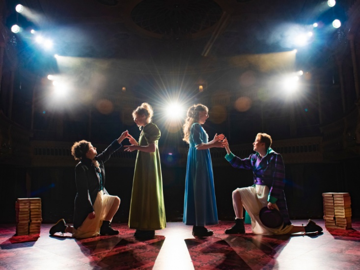 Isobel McArthur, Meghan Tyler, Christina Gordon and Hannah Jarrett-Scott in P&P sort of. Photo by Matt Crockett