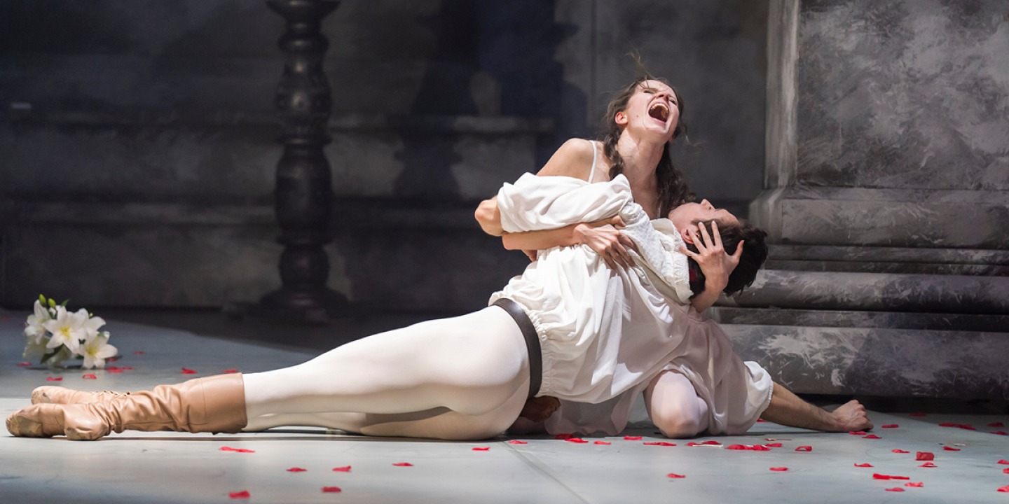 Dominique Larose and Joseph Taylor in Romeo and Juliet.