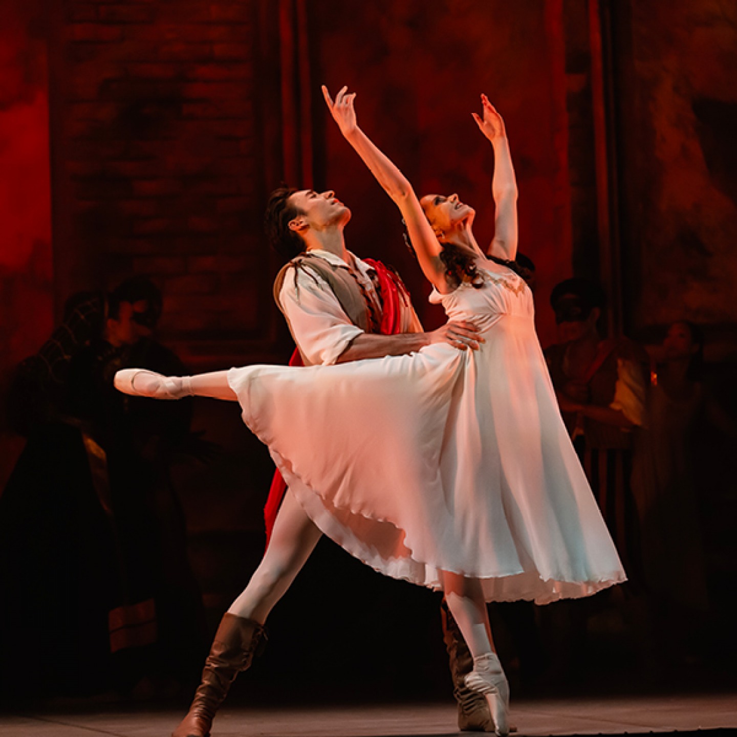 Dominique Larose and Joseph Taylor in Romeo and Juliet.
