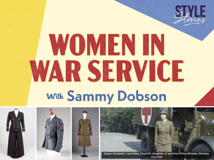 Women in war service film graphic