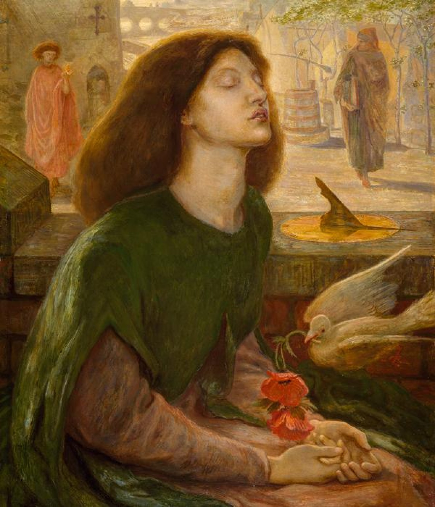 Beata Beatrix by Dante Gabriel Rossetti (1862). Birmingham Museums and Art Gallery