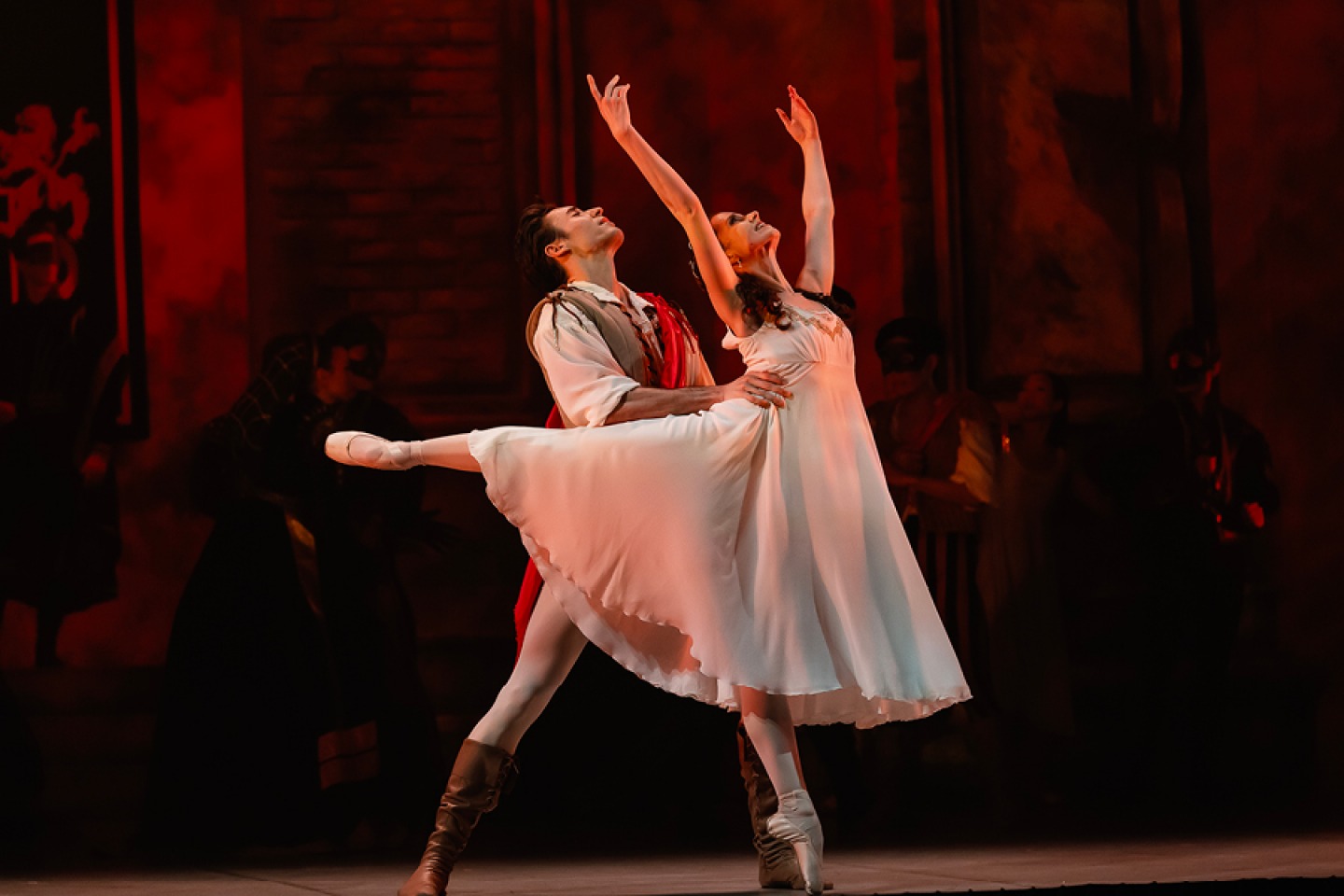 Dominique Larose and Joseph Taylor in Romeo and Juliet.