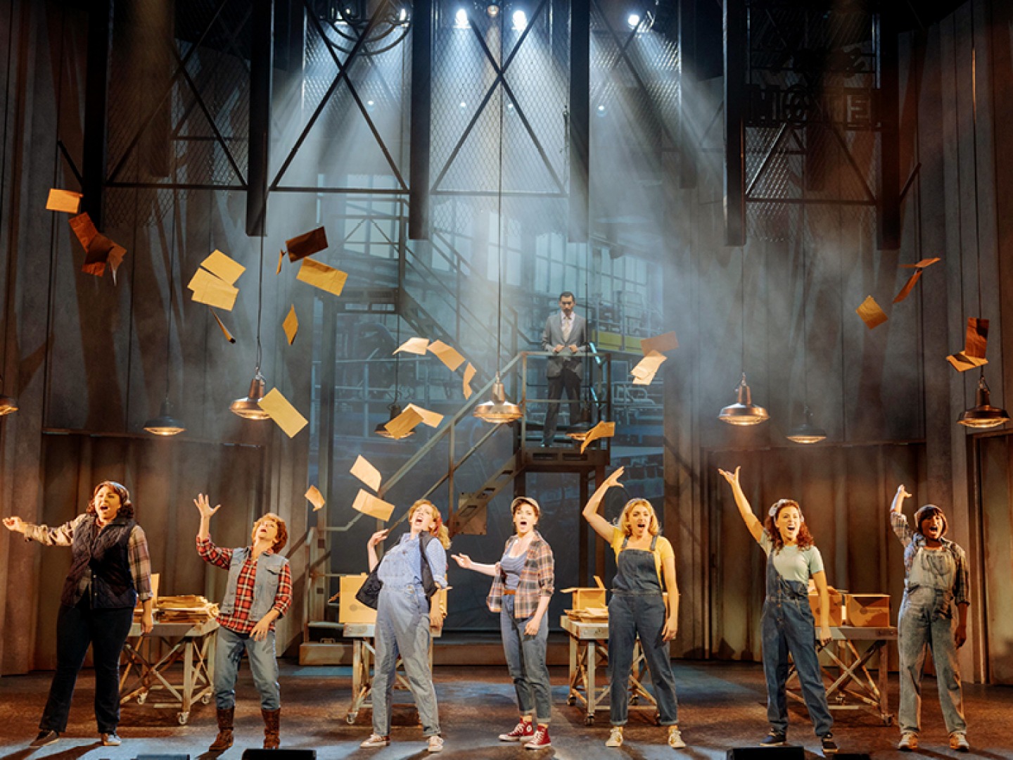 An Officer and a Gentleman cast on stage