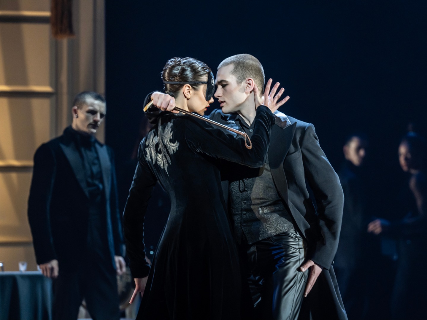 Swan Lake dancers on stage