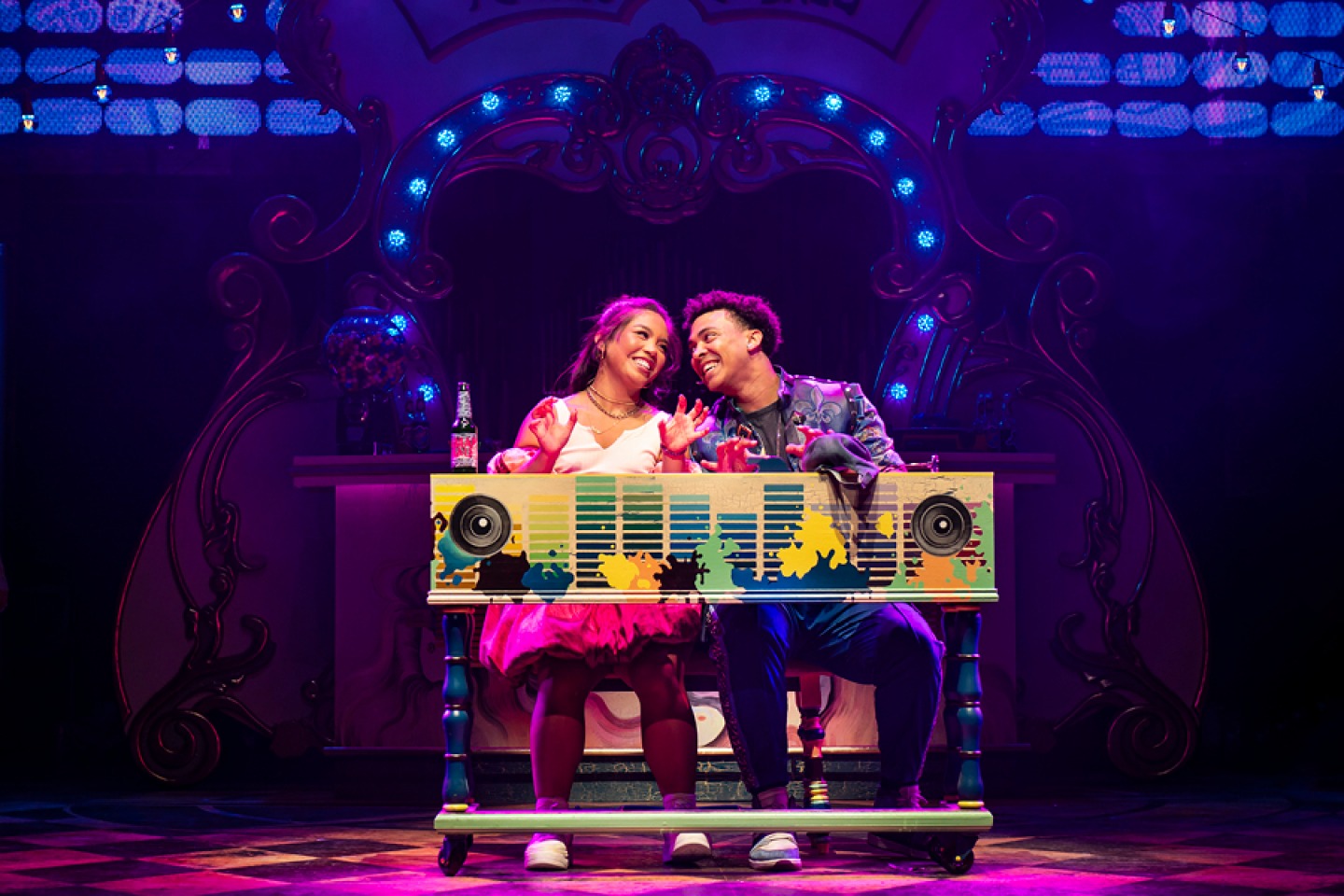 Gerardine Sacdalan as Juliet & Kyle Cox as Francois in & Juliet, (c) Matt Crockett