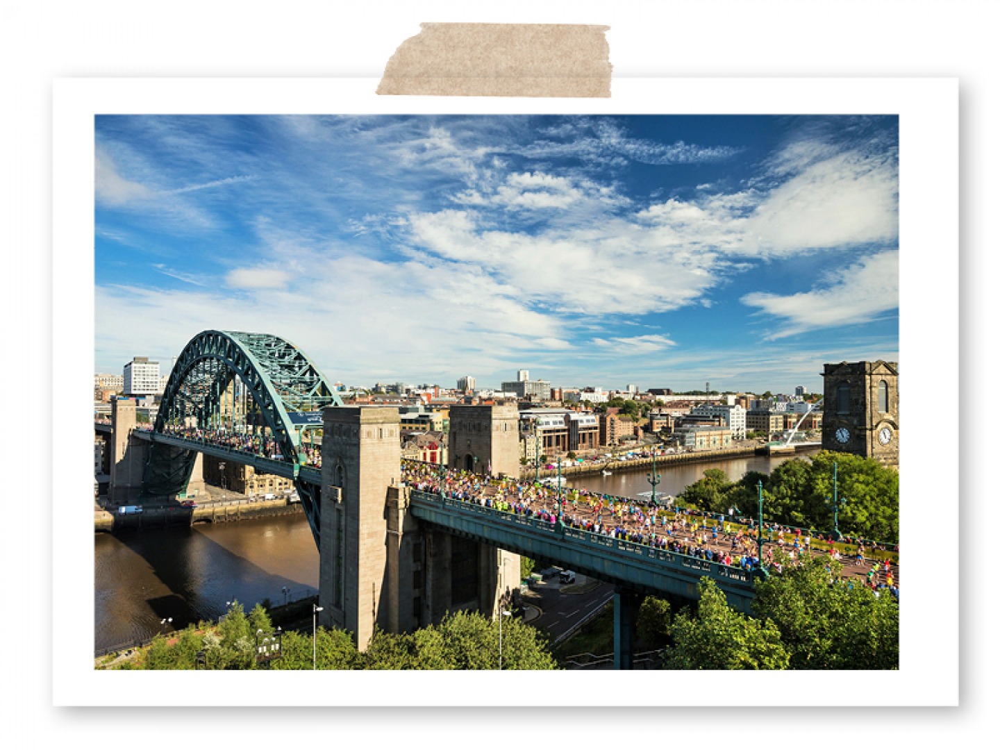 Tyne bridge during great north run