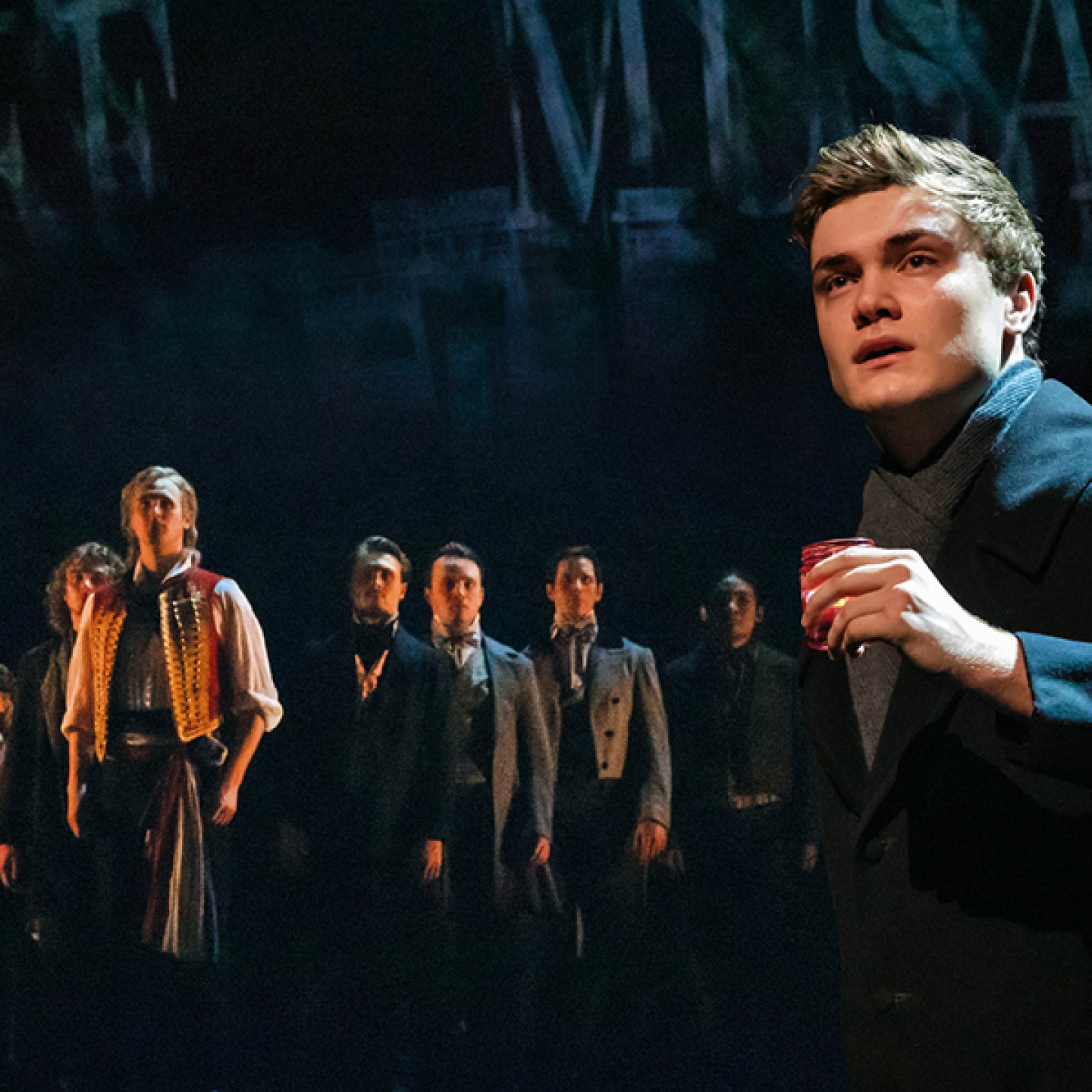 Actors on stage in Les Miserables