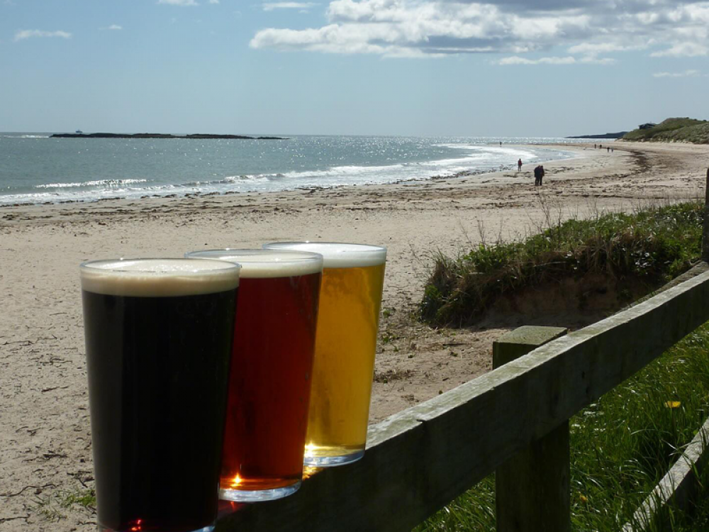 beer on the beach
