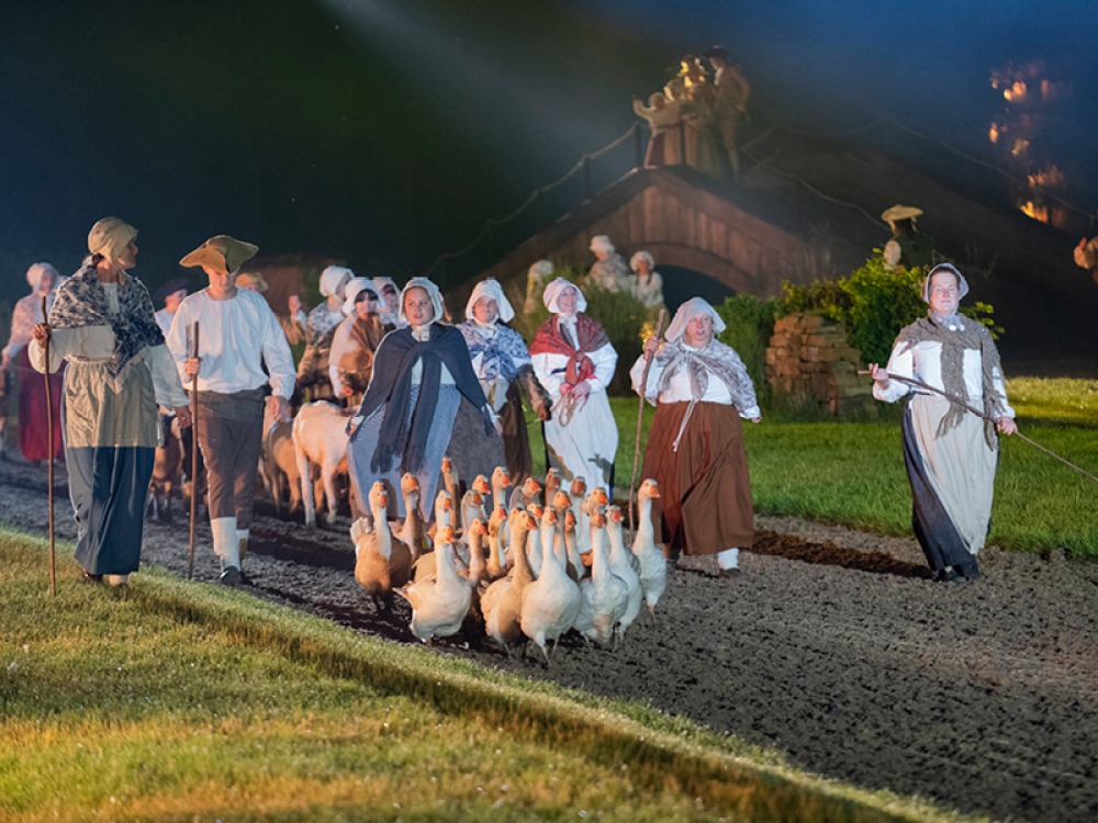 Geese Running across the Kynren stage