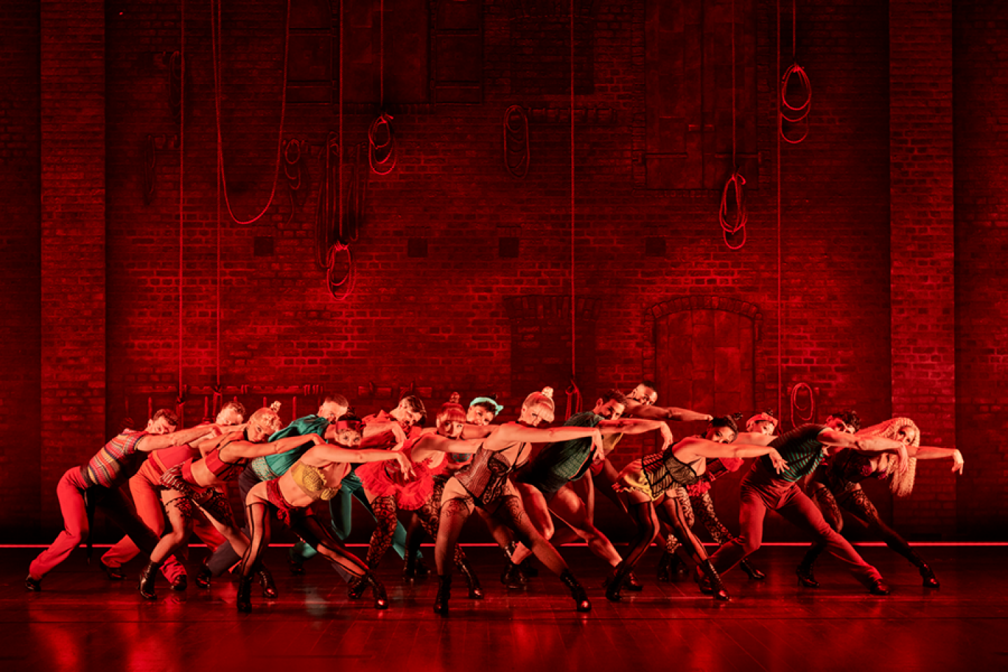 The original world tour company of Moulin Rouge! The Musical. Photo credit – Matt Crockett