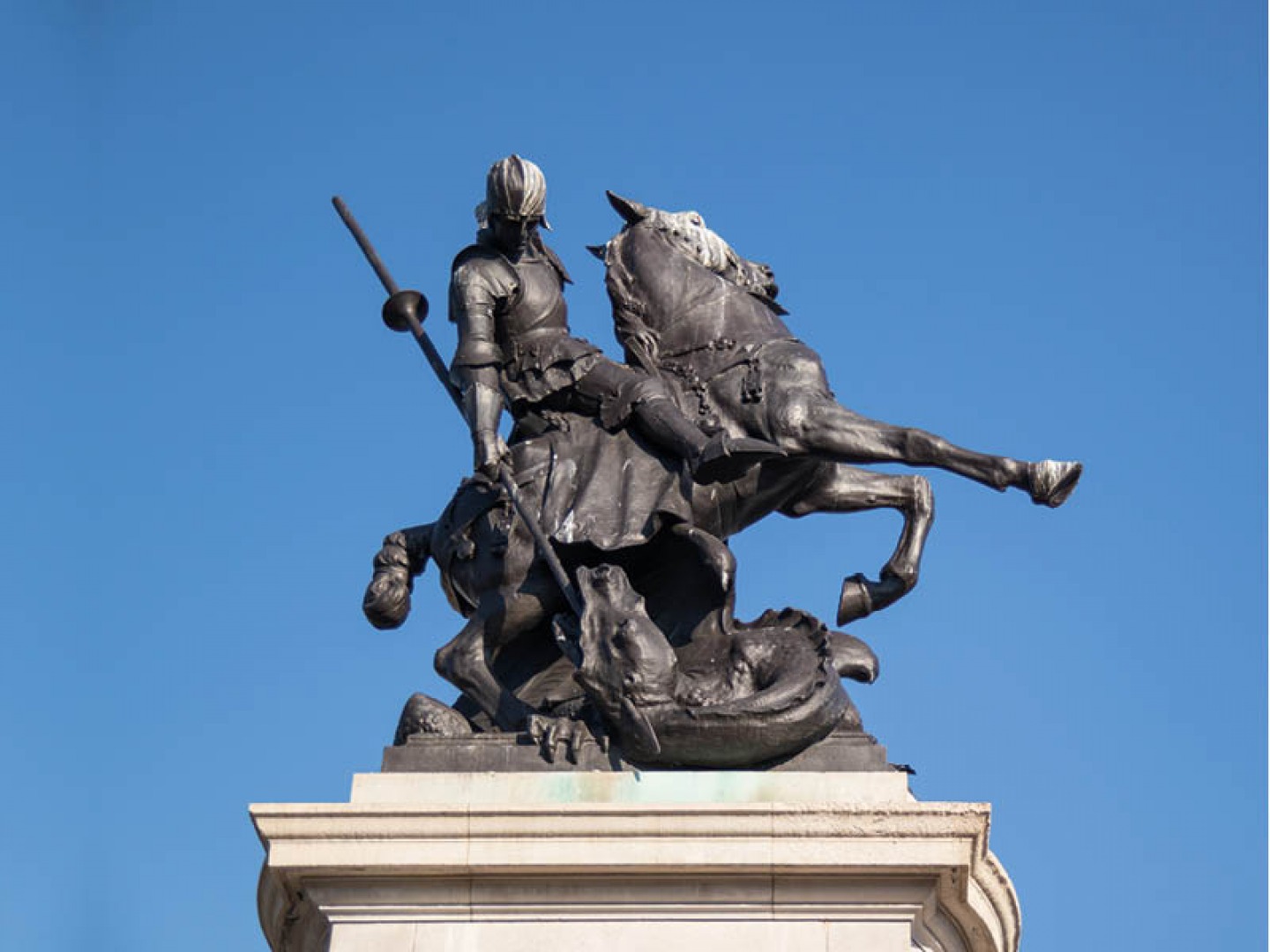 statue of man on a horse