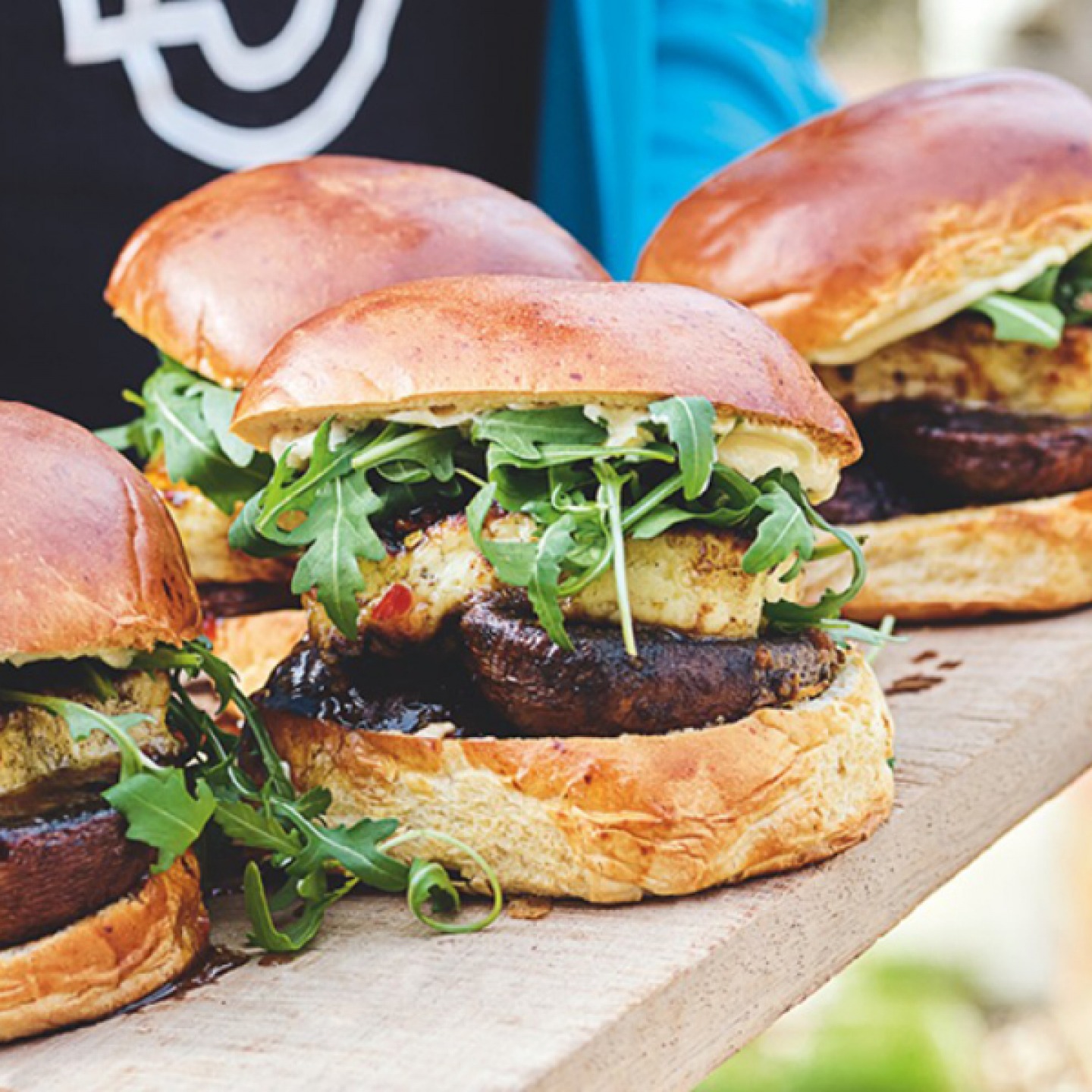 Mushroom and Halloumi Burger