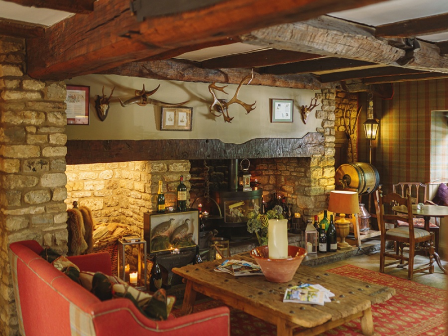 cosy pub with fire