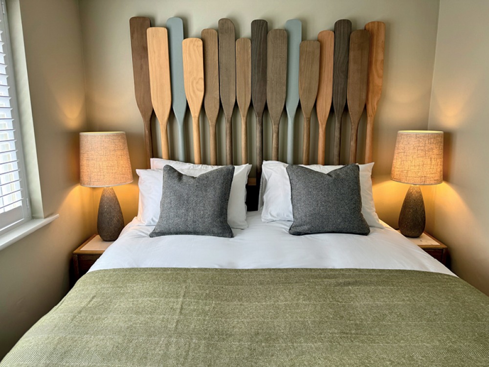 bed in hotel room