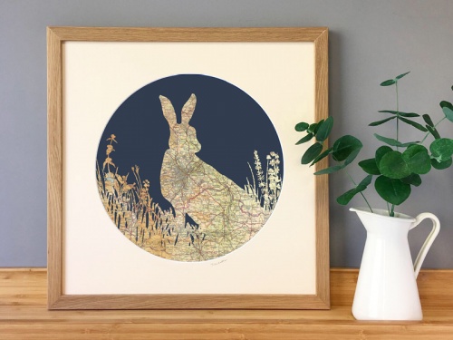 Hare Art Print by Huddersfield Artist Kate Thornton