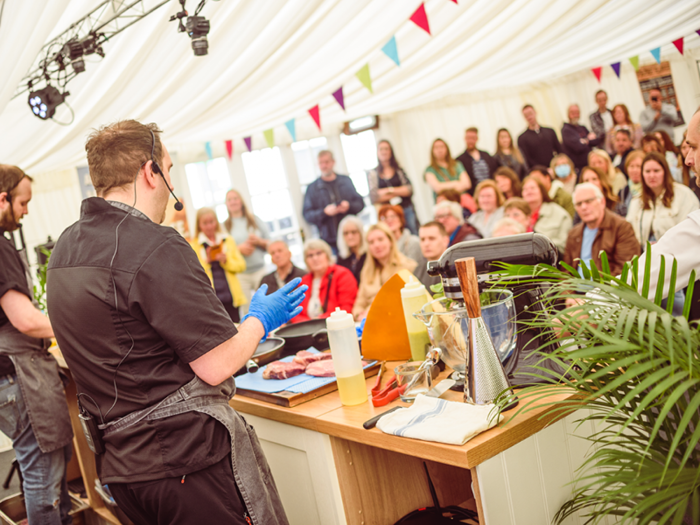 cooking live in front of a crowd
