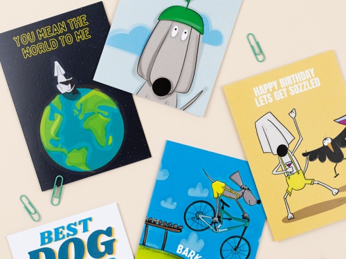 Win Four Cards and Four Coasters for Dog Lovers by Illustrator Sarah Westwood