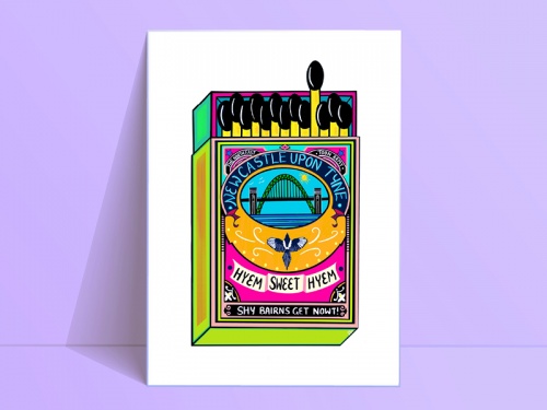 Signed Newcastle Print from Local Artist Sofia Barton