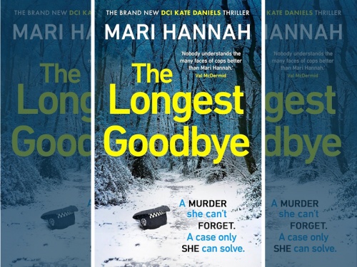 book cover on blue background